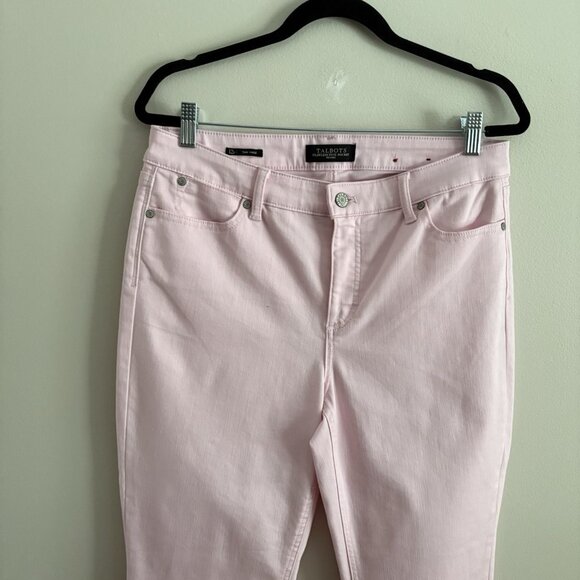 Talbots Petites Women 12P Light Pink Denim Flawless Five-Pocket Slim Ankle Jeans - Picture 4 of 10